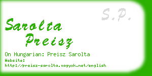 sarolta preisz business card